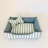 Cama Pet 100 algodão Cachorro Gato c/ zíper - Tam M - Índigo - Pet belt