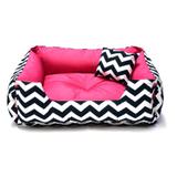 Cama Pet Cachorro Gato Dupla Face Lola Chevron Pink - Senhor bicho