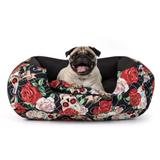 Cama Pet Cachorro Gato Dupla Face Lola - G - Caveiras Preto - Senhor bicho