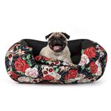 Cama Pet Cachorro Gato Dupla Face Lola - G - Caveiras Preto - Senhor bicho