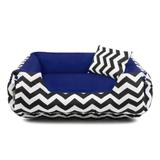 Cama Pet Cachorro Gato Dupla Face Lola - G - Chevron Navy - Senhor bicho