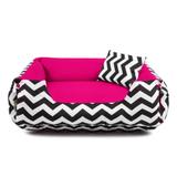 Cama Pet Cachorro Gato Dupla Face Lola - G - Chevron Pink - Senhor bicho