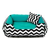 Cama Pet Cachorro Gato Dupla Face Lola - G - Chevron Verde - Senhor bicho