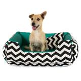 Cama Pet Cachorro Gato Dupla Face Lola - G - Chevron Verde - Senhor bicho