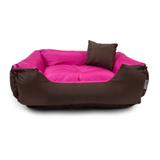 Cama Pet Cachorro Gato Dupla Face Lola - G - Marrom Pink - Senhor bicho