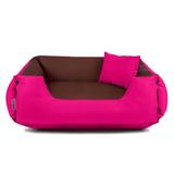 Cama Pet Cachorro Gato Dupla Face Lola - G - Marrom Pink - Senhor bicho