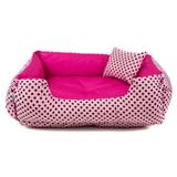 Cama Pet Cachorro Gato Dupla Face Lola - G - Rosa Poá Pink - Senhor bicho