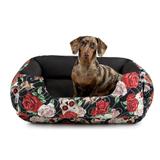 Cama Pet Cachorro Gato Dupla Face Lola - M - Caveiras Preto - Senhor bicho