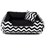 Cama Pet Cachorro Gato Dupla Face Lola - M - Chevron Preto - Senhor bicho