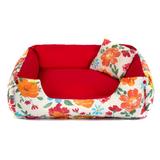Cama Pet Cachorro Gato Dupla Face Lola - M - Floral - Senhor bicho
