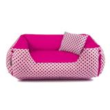 Cama Pet Cachorro Gato Dupla Face Lola - M - Rosa Poá Pink - Senhor bicho