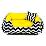 Cama Pet Cachorro Gato Dupla Face Lola - P - Chevron Amarelo - Senhor bicho