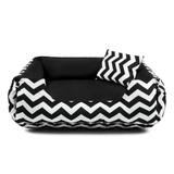 Cama Pet Cachorro Gato Dupla Face Lola - P - Chevron Preto - Senhor bicho