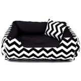 Cama Pet Cachorro Gato Dupla Face Lola - P - Chevron Preto - Senhor bicho