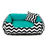 Cama Pet Cachorro Gato Dupla Face Lola - P - Chevron Verde - Senhor bicho