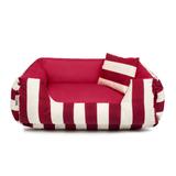 Cama Pet Cachorro Gato Dupla Face Lola - P - Listras Vermelho - Senhor bicho