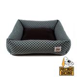 Cama Pet Cachorro Gato Hanna c/ Zíper - P - Cinza Poá Preto - Senhor bicho