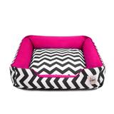 Cama Pet Cachorro Gato Pandora c/ Zíper - G - Chevron Pink - Senhor bicho