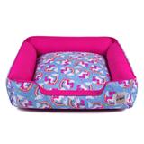 Cama Pet Cachorro Gato Pandora c/ Zíper - G - Unicórnio Azul Pink - Senhor bicho
