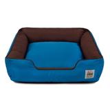 Cama Pet Cachorro Gato Pandora c/ Zíper - GG - Marrom Azul - Senhor bicho