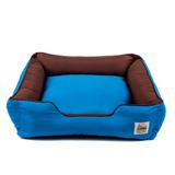 Cama Pet Cachorro Gato Pandora c/ Zíper - P - Marrom Azul - Senhor bicho