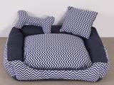 Cama Pet Chevron Azul Tamanho G - Decoralle