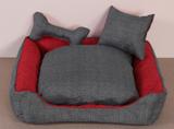 Cama Pet Chumbo / Vermelho Tamanho G - Decoralle