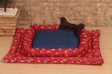 Cama Pet + Colchonete KITCÃO Simples Tamanho M Vermelho - Colleone enxovais