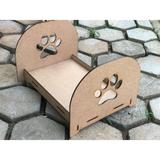 Cama Pet Em Mdf cru Para Cães e Gatos - Madeira e design