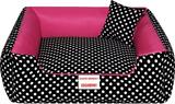 Cama Pet Estampada Pequena 02 Peças - Rosa c/ Poá Preto - Valéria pet