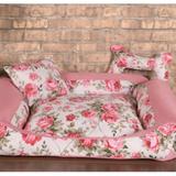 Cama Pet Grande Deccoralle - Floral Rosê - Comfort pet