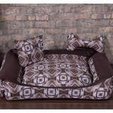 Cama Pet Grande Deccoralle - Geométrico Tabaco - Comfort pet