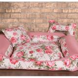 Cama Pet Pequena Deccoralle - Floral Rosê - Comfort pet