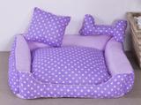 Cama Pet Poá Lilás Tamanho G - Decoralle