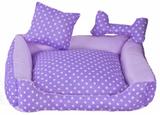 Cama Pet Poá Lilás Tamanho P - Decoralle