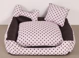Cama Pet Poá Tabaco Tamanho G - Decoralle