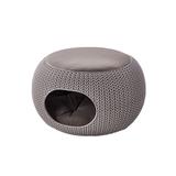 Cama Puff Cozy Pet Com Almofada Knit Sandy Curver