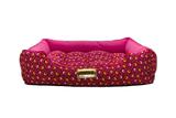 Cama Retangular para Cachorro ou Gato Luppet Luxo Rosa Ossinhos