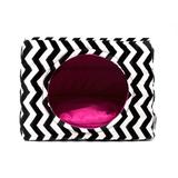 Cama Toca Pet Cachorro Gato 2 em 1 - G - Chevron Pink - Senhor bicho