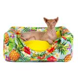 Cama Toca Pet Cachorro Gato Premium 2 em 1 - M - Tropical - Senhor bicho