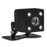 Câmera de Ré Borboleta Colorida Universal 4 LEDs 12V Preta Com Led Visão Noturna - Prime