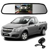 Camera De Re Espelho Retrovisor Com Tela Chevrolet Montana - Tomate
