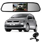 Camera De Re Espelho Retrovisor Com Tela Volkswagen Fox - Tomate