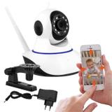 Câmera de Segurança Residencial IP Wi-Fi 720p Branco Infravermelho Visão Noturna App Android e iOS - Prime
