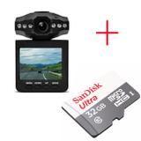 Câmera Filmadora Veicular HD DVR Visão Noturna + cartão 32gb Classic - Import