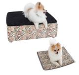 Caminha Box Pet + Lençol Impermeável e Colchonete Almofada Cachorro e Gato Luxo Courvin - Bf
