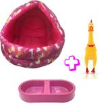 Caminha Iglu Casinha Toca Cama Cão Gato + Comedouro + Brinde - Pet injet