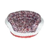 Caminha Pet Lux Orla do Vime 56x25 - M 32litros Branca/Vermelha - Ov26