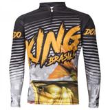 Camiseta De Pesca King Proteção Solar Uv Viking 03 - Dourado - King brasil