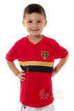 Camiseta Infantil São Paulo Estampa Dourada Oficial - Revedor